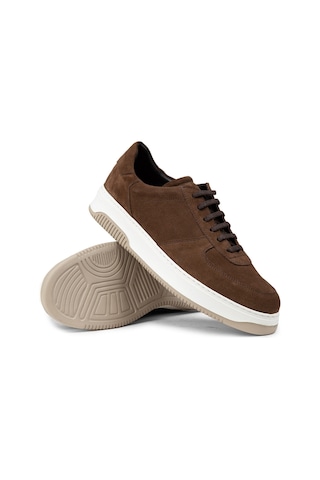 Deery Hakiki Süet Taba Rengi Erkek Sneaker Ayakkabı - 01965mtbae01 Taba