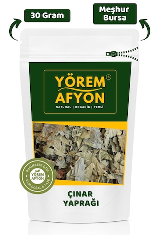 Yörem Afyon Bursa Yöresinden Aşk Ve Sonsuzluğun Simgesi Ayıklanmış Çınar Yaprağı Platanus Orientalis 30gr.