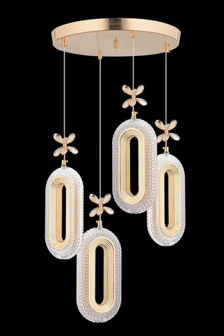 Lumia Lighting Eclipse Model 5"li Gold Kumandalı 3 Renk Modu Ledli Modern Tavana Sıfır Salon Mutfak Yatak Odası Led Avize Altın