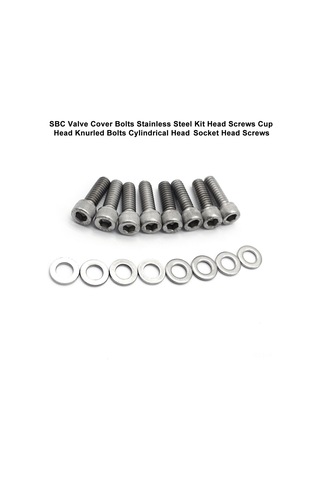 Neevoyu 8 Adet Paslanmaz Çelik Sbc Valf Kapağı İç İçbükey Somunları - Chevrolet 283 327 350 383 400 Uyumlu Sı-at11234
