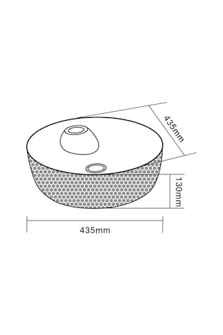 Eva Banyo Lena E-5001G Tezgah Üstü Porselen Lavabo
