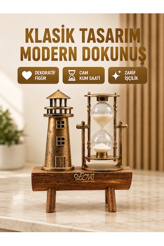 Deniz Feneri Şeklinde El Yapımı Kum Saati Ev Ve Ofis İçin Zarif Süs Yeni Nesil Çok Renkli
