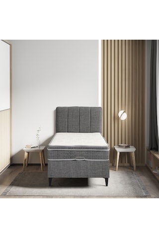Relax Gri Yatak Baza Başlık Seti 3 Ü Bir Arada Konuma Özel Teslimat 120 x 200 CM
