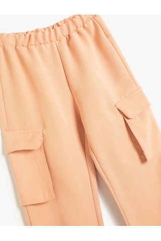 Koton Jogger Kargo Pantolon Beli Lastikli Cepli Pembe 4skg40022aw Gül
