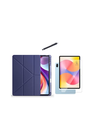 Huawei Matepad Se 11 Inç Uyumlu Tri Fold Kalemlikli Tablet Kılıfı Ekran Koruyucu Kalem Seti