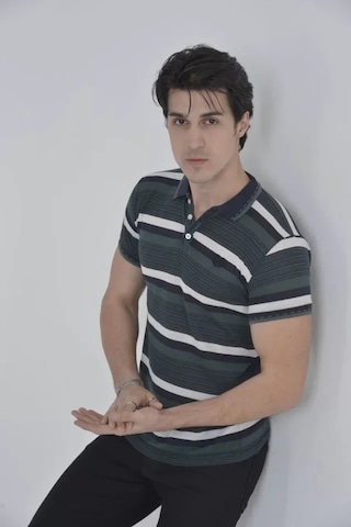 Biçomi Bicomi Slim-fit Nefes Alan Çizgili Erkek Örme/dokuma Tişört Haki