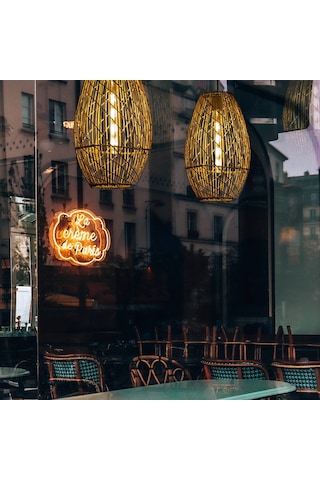 Rattan Sarkıt Bambu Avize: Moonlight