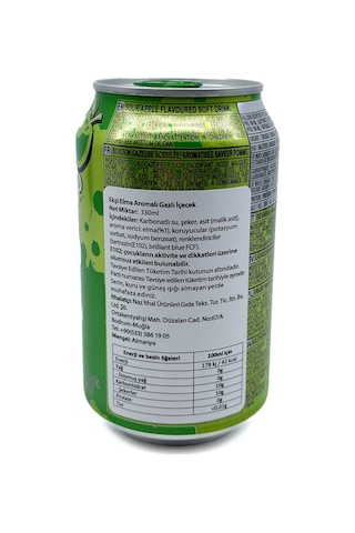 Warheads Sour Green Apple Soda - Ekşi Elma Aromalı Gazlı İçecek 330ml 2 Adet