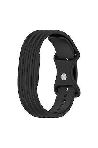 Caseonn Google Fitbit Air Kordon Premium Silikon Spor Kayış Siyah