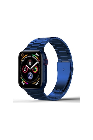 Apple Watch Uyumlu 42mm Ultra Thin Steel Belt Three Beads Metal Kordon