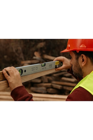Mıknatıslı Su Terazisi 500 Mm Alüminyum Gövde 3 Ölçüm Penceresi Hs-0161