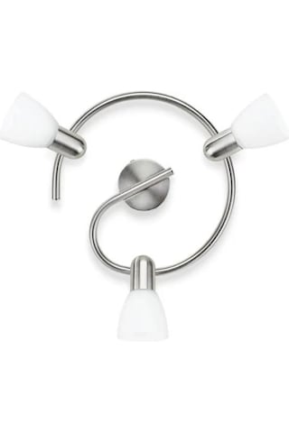 Philips Burlap Tavan / Duvar Nikel Sıva Üstü Spot 3'lü 3 Adet E14 Led Ampul Hediye Beyaz