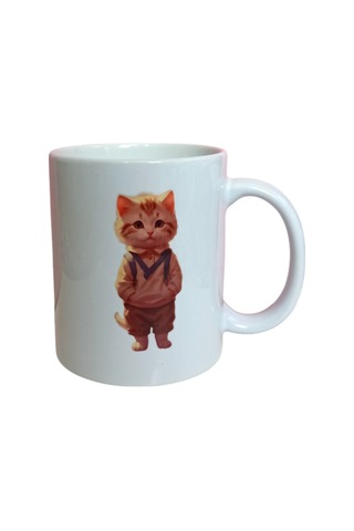 Kedi Desenli Baskılı Kupa Kedi Desenli Baskılı Kupa