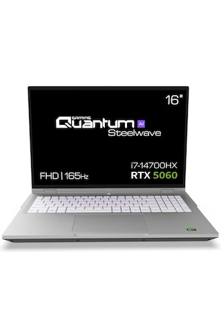 Quantum Raxius Gaming Steelwave 16 D İ7-14700hx 16gb 512ssd Rtx5060 8gb 16" Fhd W11p Dizüstü Bilgisayar