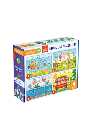 Doerkids Kademeli Taşıtlar Puzzle Eğitici Puzzle 30 Parça 4 In 1