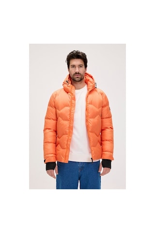 Bad Bear Axel Turuncu Erkek Kapüşonlu Mont Siyah
