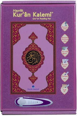 Kuran Okuyan Kalem Seti (Lila, Orta Boy, Karton Kutulu)