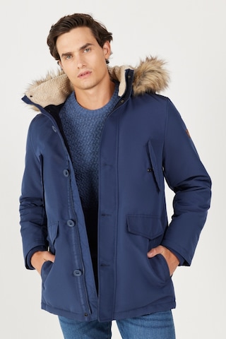 Wrangler Regular Fit Normal Kesim Dik Yaka Lacivert Parka Ceket Lacivert