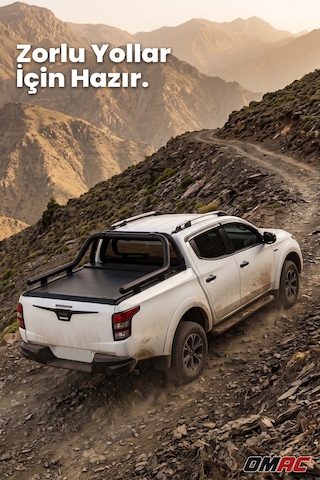 Mitsubishi L200 2015-2023 Uyumlu Araca Özel Kobra Ø76mm Rollbar Siyah