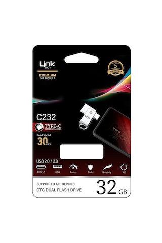 Linktech C232 Premium 32GB OTG Type-C USB Bellek - USB Flash Drive