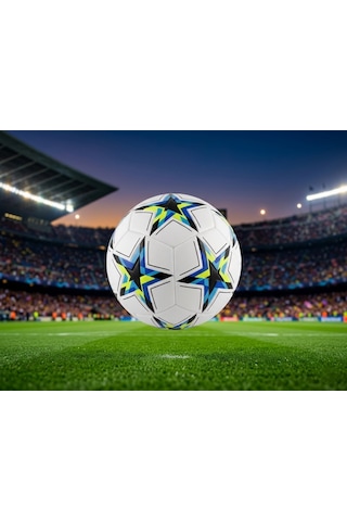 Nk Spor Ultimate Star Futbol Topu - Profesyonel Maç Ve Antrenman Topu- Yıldız Desenli Top - Halı Saha - Antrenman -spor- Egzersiz-müsabaka Beyaz
