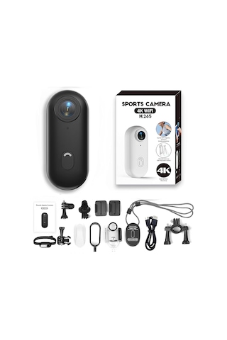 Vivopack Mini 4k Wıfı Aksiyon Kamerası Giyilebilir Video Kaydedici Sd Kart Dahil Siyah