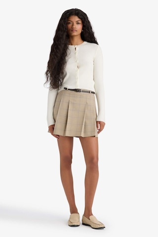 Defacto A Kesim Kareli Normal Bel Mini Etek F9112ax25aubn226 Kahve