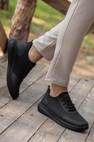 D0126 Günlük Ortopedik Erkek Sneaker Spor Ayakkabı Siyah