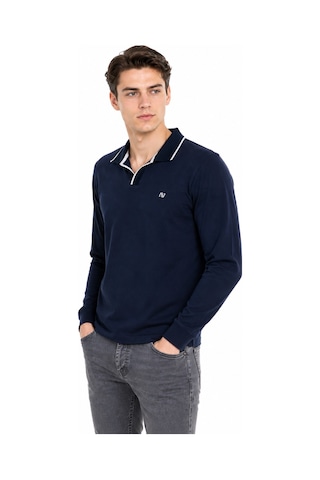 Advante Erkek Mevsimlik Spor Polo V Yaka Sweatshırt Bgl-st05469 Lacivert