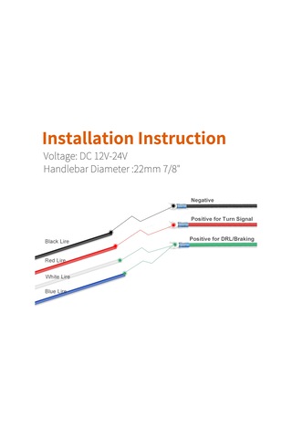 Reedark Motorcycle Universal 22mm El Koruma Koruması, Islak Suya Dayanıklı, Rüzgar Engeli, Led Sinyal Işıkları, Beyaz