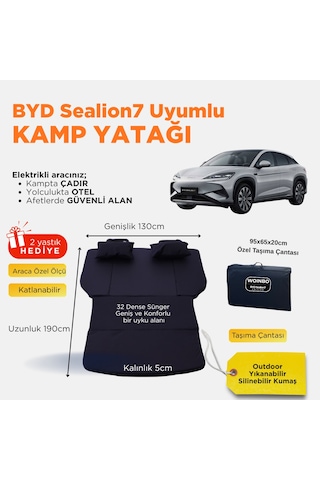 Byd Selaıon7 Uyumlu Araç Kamp Yatağı Siyah Byd Selaıon7 Uyumlu Araç Kamp Yatağı Siyah