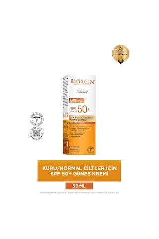 Bioxcin Sun Care Spf 50 Çok Yüksek Korumalı Güneş Kremi 50 ml Kuru Ve Normal Cilt - Kolajen Hyaluronik Asit