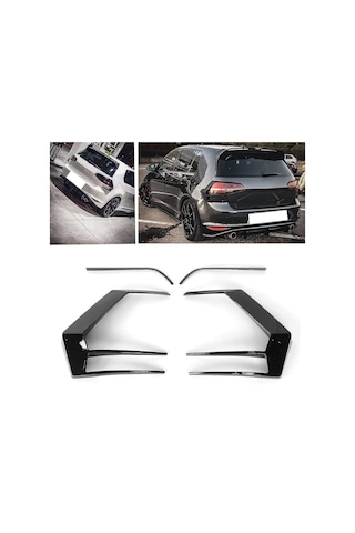 Vw Golf 7 Uyumlu Arka Stop Çerçevesi İthal Pianoblack