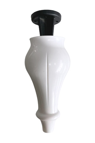 Tombul Beyaz 18cm Plastik Ayak Mobilya Masa Ve Dolap Ayağı Beyaz 18cm 4 Adet Beyaz