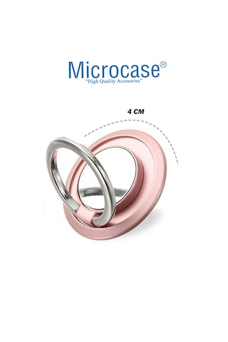 Microcase Telefonlar İçin Standlı Yuvarlak Tasarım Parmak Ve El Tutucu - Al4171 Siyah