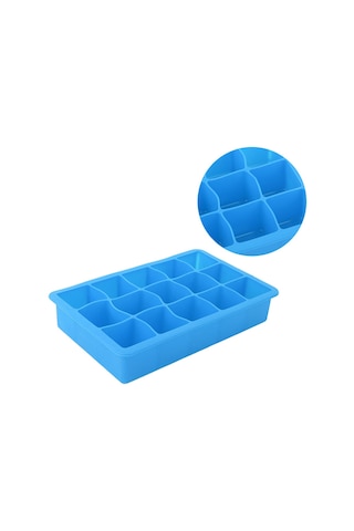 Hangfox Mutfak Ve Bar İçin 15 Bölmeli Silikon Buzluk, Yemek-gıda Dondurucu Kalıbı, Yiyecek Dereceli, Esnek Ve Dayanıklı, Mavi Çok Renkli