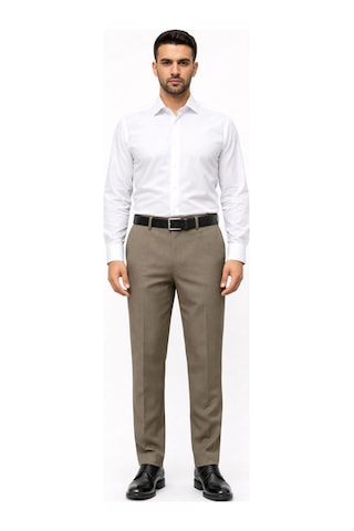 Classics Men Caserta Regular Fit Likralı Erkek Kumaş Pantolon - 7558 Sütlü Kahve
