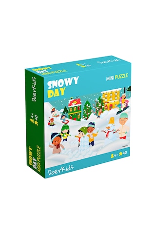 Doerkids Kar Eğlencesi Mini Puzzle 40 Parça