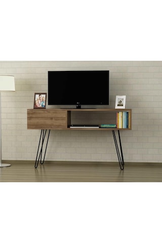 Dekorister Lara Metal Ayaklı Tv Ünitesi Ceviz