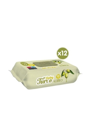 Zeytinyağlı Islak Bebek Havlusu 12X90 Adet