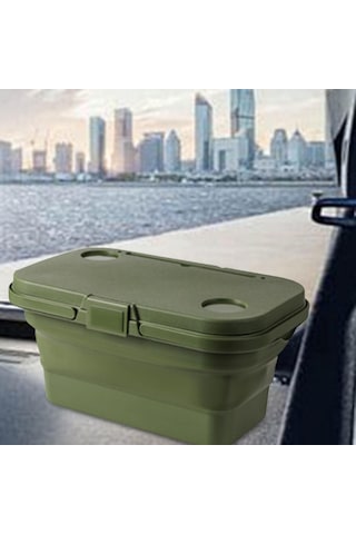 Homyl Katlanabilir Piknik Sepeti Taşınabilir Araba Yıkama Yeşil