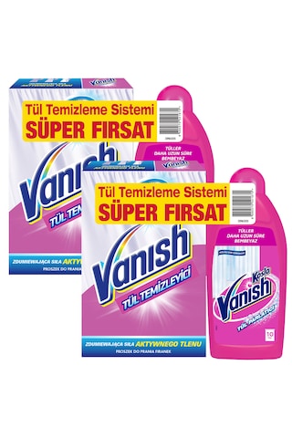 Vanish Tül Temizleyici Set ( Toz 400 gr + Parlatıcı 450 ML) X 2