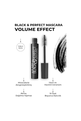 Alix Avien Black & Perfect Mascara Hacim Veren Etkisiyle Kıvrımlı Kirpikler