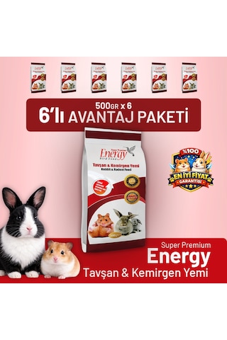 Tavşan & Kemirgen Yemi 500 G - 6 Adet