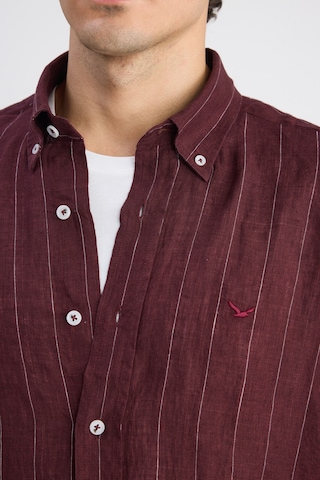 D'S Damat Ds Damat Comfort Bordo Çizgili Gömlek 6hc02hd45304m Çok Renkli
