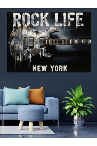 Rock Hayat New York Dekoratif Kanvas - Mdf Ahşap Tablo