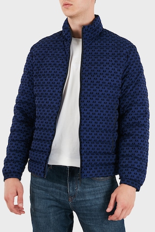 Armani Exchange Kadife Dokulu Kuş Tüyü Dolgulu Dik Yaka Mont Erkek Mont Xm003510 Af19870 Ub095 Mavi
