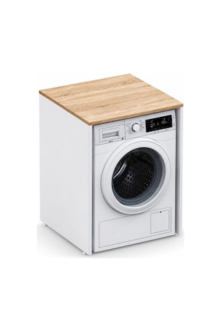 Aqua Bagno Urban Smartbox Çamaşır Makinesi Dolabı - Somono Meşe - Beyaz 50.03.01.02.01 Beyaz - Meşe