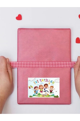İyi Tatiller Öğrenci Etiketi 5x8 Cm 30 Adet Sticker Kolay Açılır