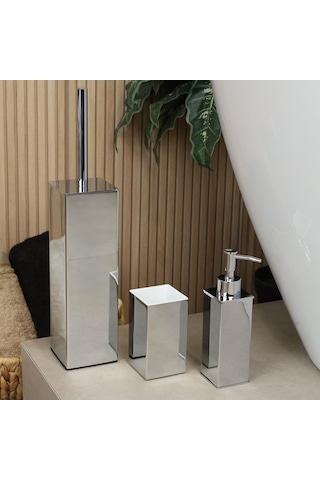 Kobos Kare Banyo Seti Parlak Krom
